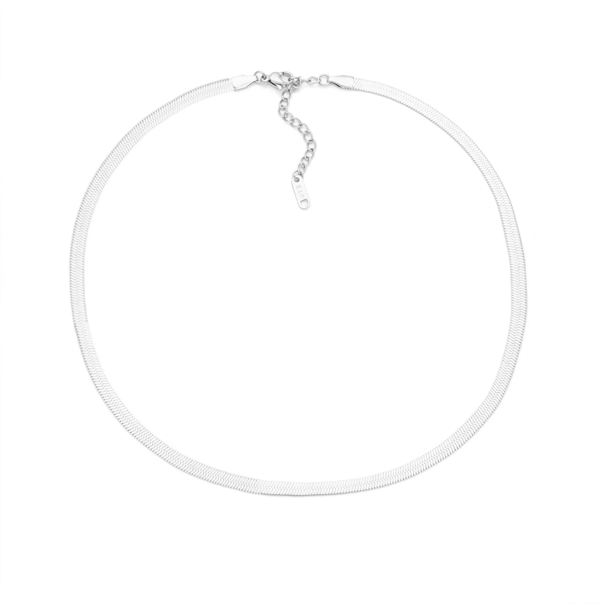 Titanium steel necklace with a single charm showing a number or letter on a 40.5cm gold or silver chain.