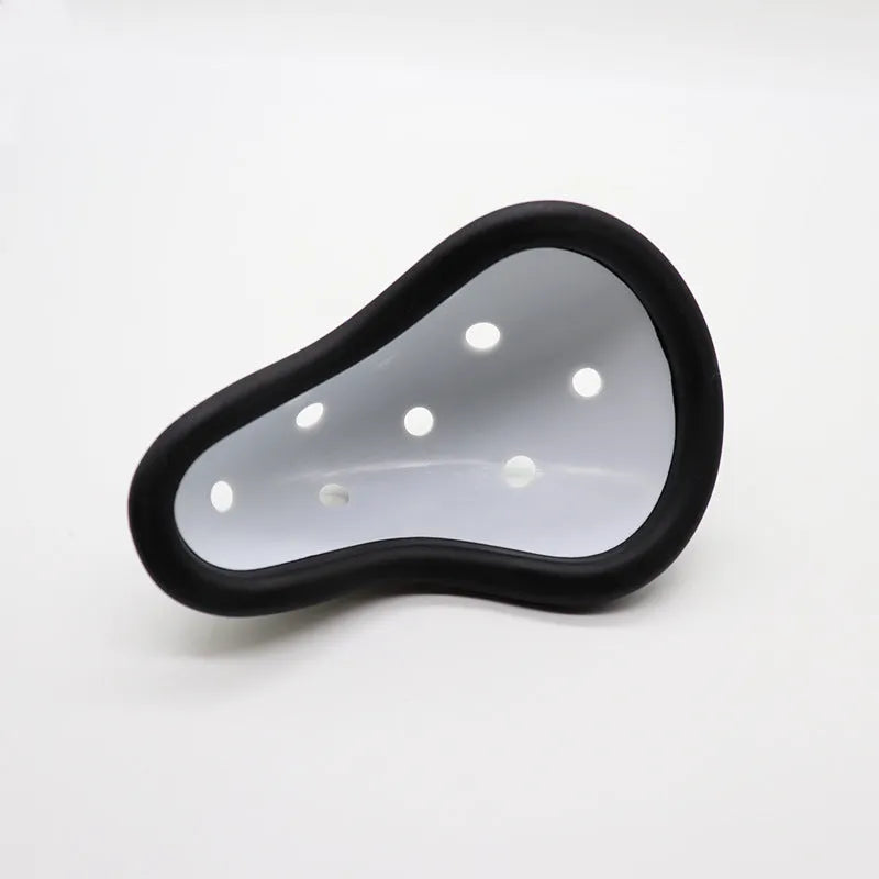 Rubber genital protector sports safety gear for adult and children in contact sports.