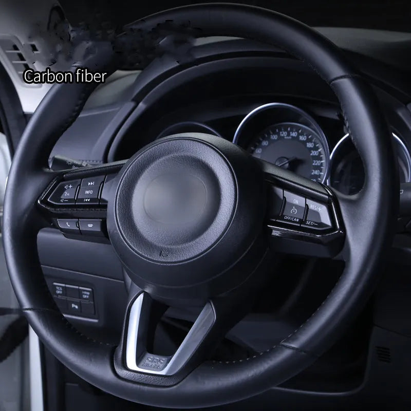 Aluminium alloy steering wheel button decorative stickers in brushed red silver blue colours