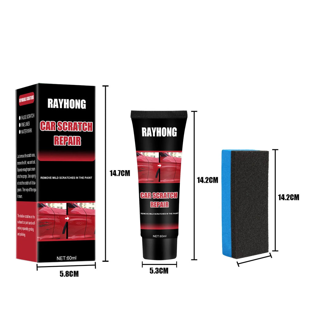 60ml bottle of car scratch repair wax with applicator for paint surface maintenance.