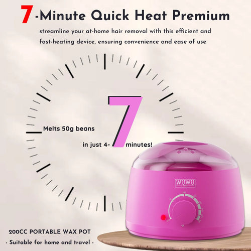 27-piece hair removal wax kit with wax warmer machine, 4 colour wax beads, and application sticks