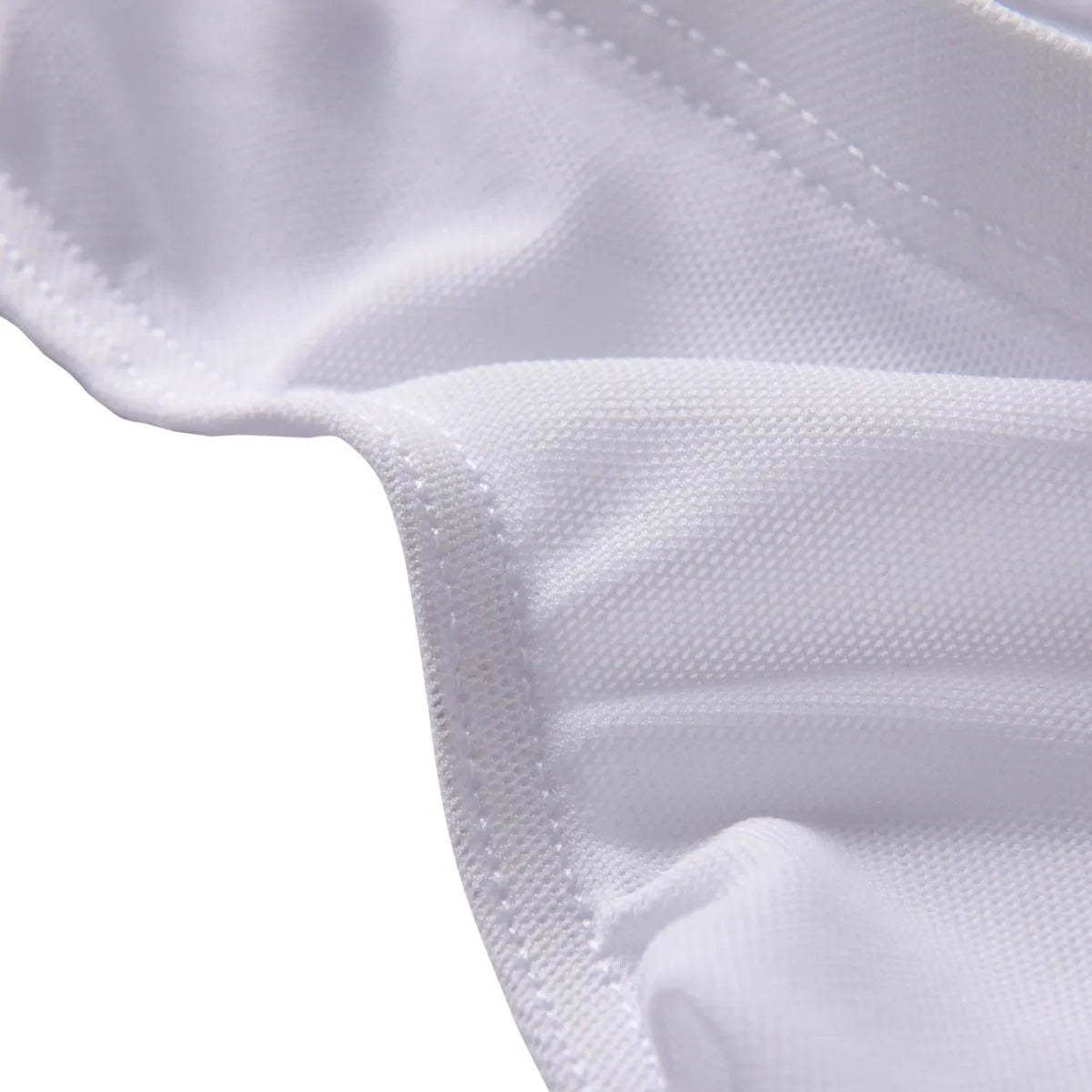 Men's black ice silk triangle low waist shorts made from quick-dry nylon fabric.
