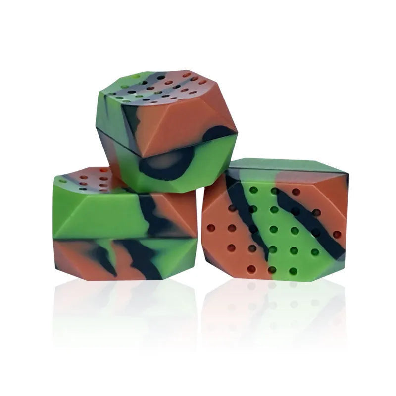 Transparent package containing two camouflage pattern silicone facial muscle fitness balls for jawline exercise