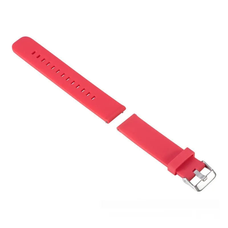 Garmin Forerunner 245 silicone replacement strap in seven colour options with straight buckle