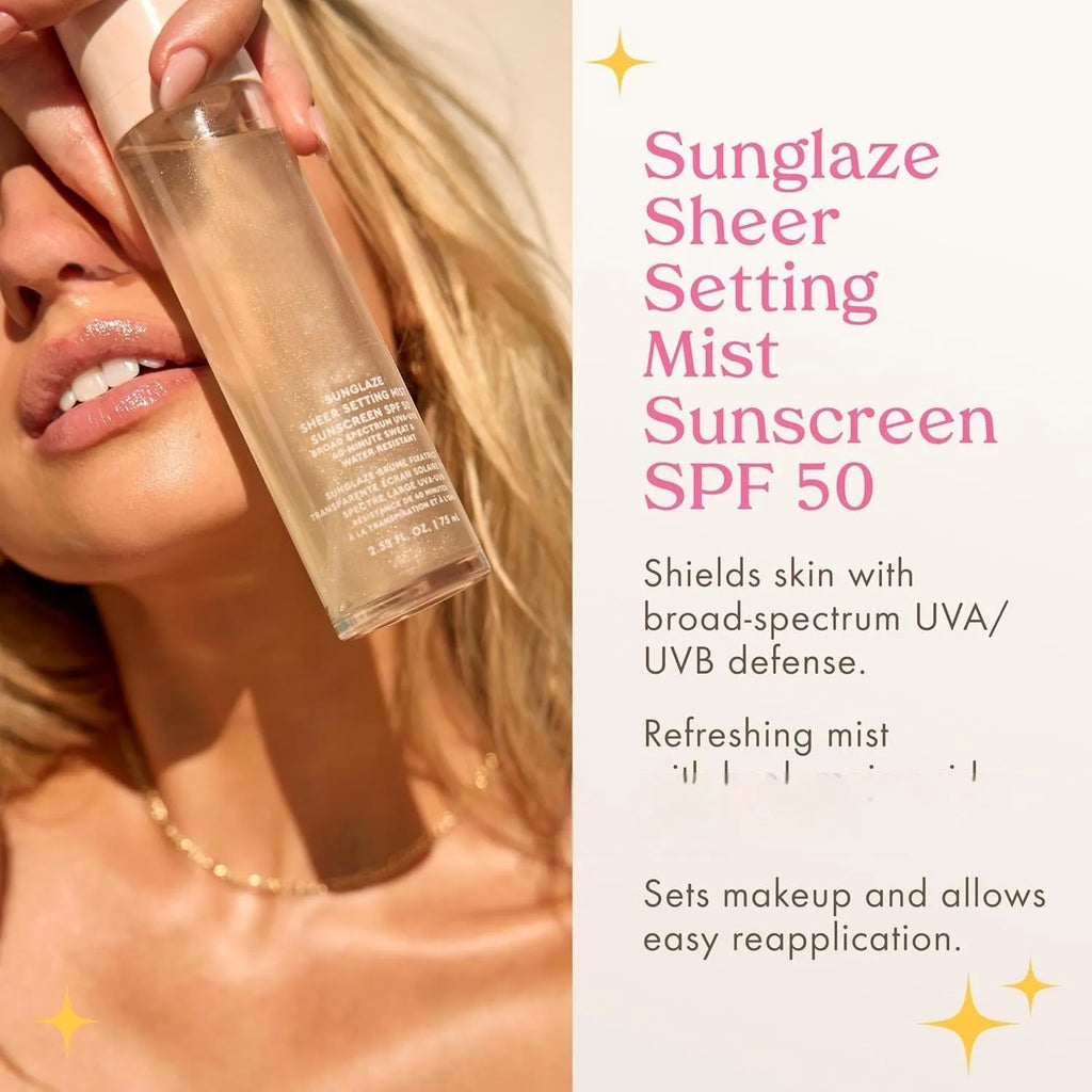 75ml makeup setting spray bottle with moisturising formula and standard spray nozzle