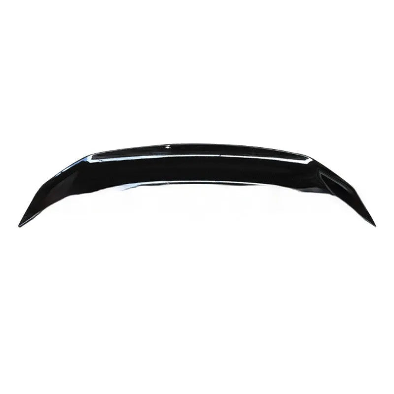 Universal punch-free ABS car spoiler tail wing in bright black finish.