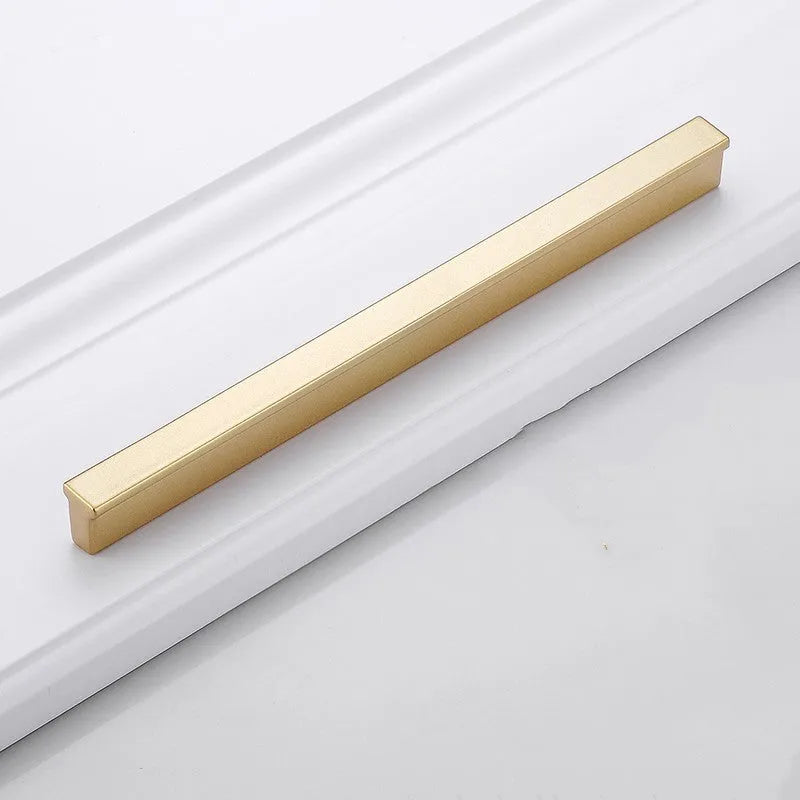 Gold T shape aluminium alloy single hole cabinet handle with modern design