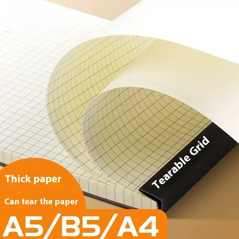 Writing pads in A4 A5 B5 sizes with 80 sheets, available in lines grid or blank page styles