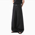 Women's high-waist straight-leg jeans in a black gold wash denim, showing front zip and five-pocket design.