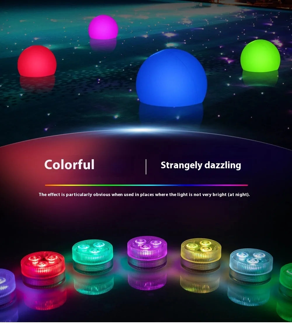 LED waterproof remote control diving light for fish tank with plastic shell