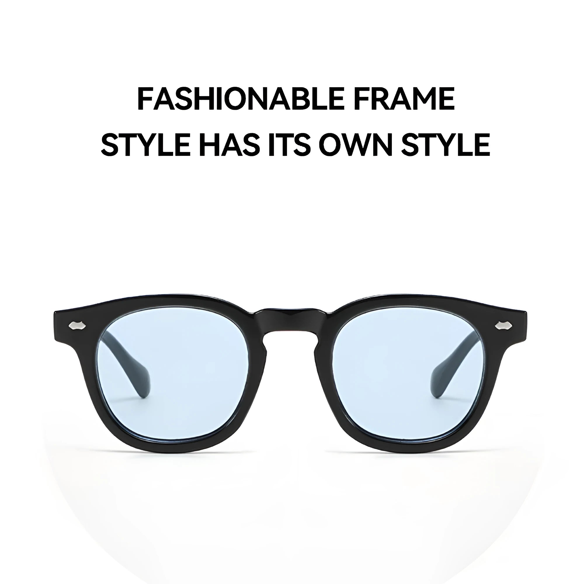 Simple round rim sunglasses with retro Hong Kong style design in multiple colour options