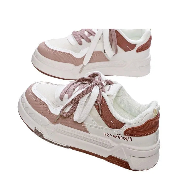 Children's beige platform shoes with thick rubber soles and cross-shoulder strap design