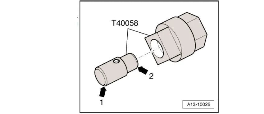 Aodi T40058 crankshaft rotating sleeve automotive timing tool with alignment guide pin