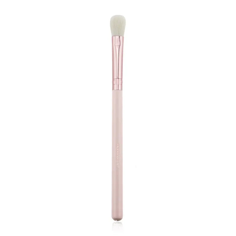 26 pink makeup brushes with wool bristles and wooden handles in PU storage bag