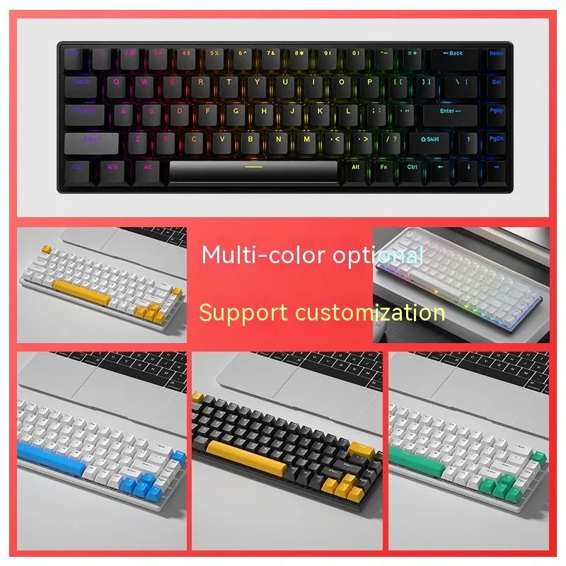 RGB light-emitting portable keypad with black and yellow colour scheme on white background