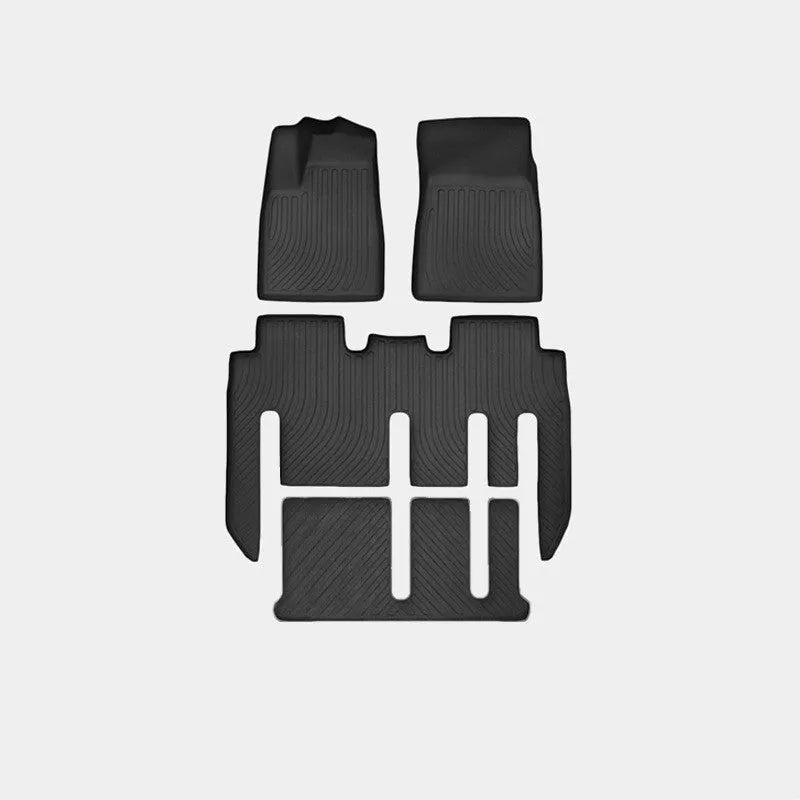 TPE rubber waterproof floor mats and trunk liner for Tesla Model X interior protection