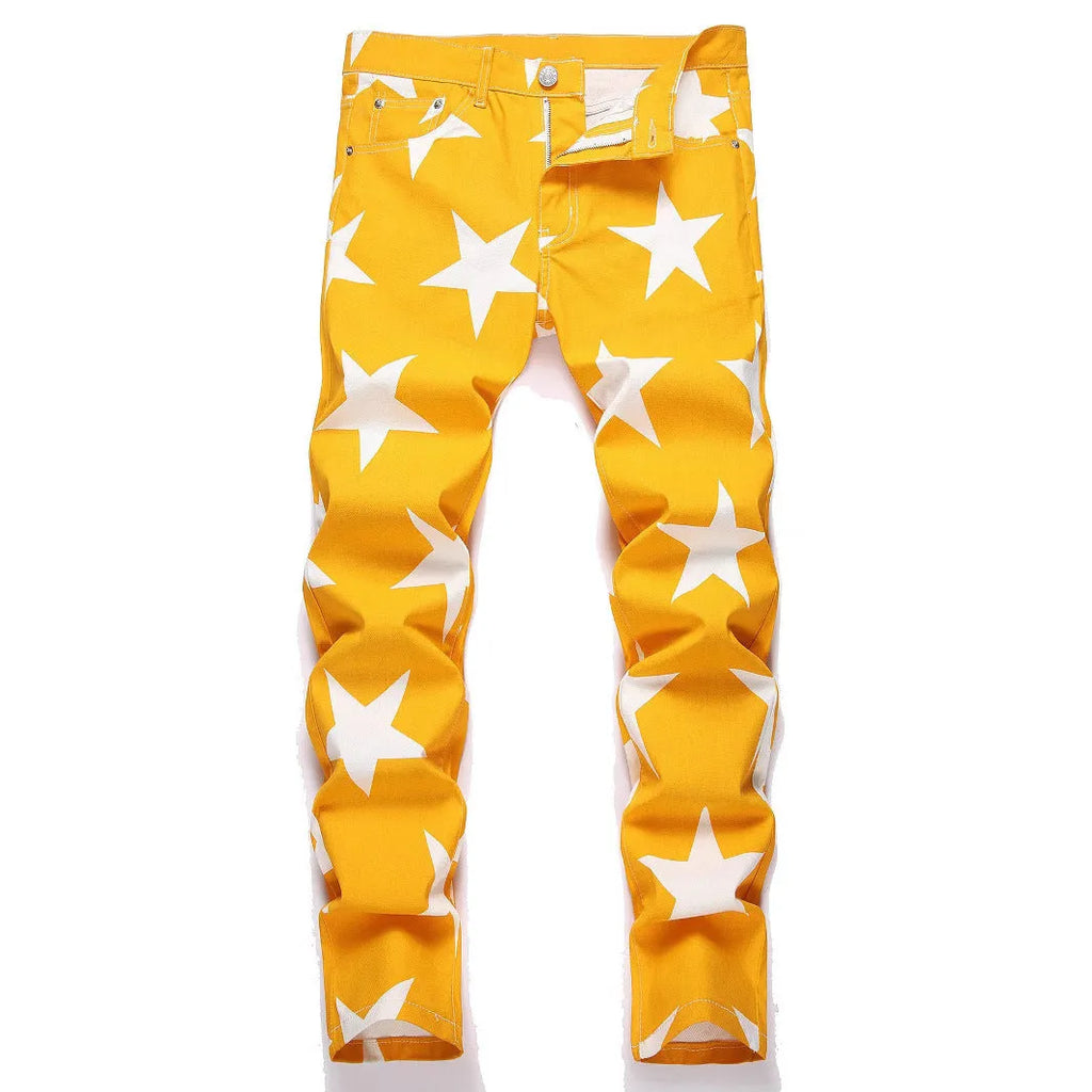 Men's cotton straight leg denim trousers in colour 0402, mid-waist with zip fly
