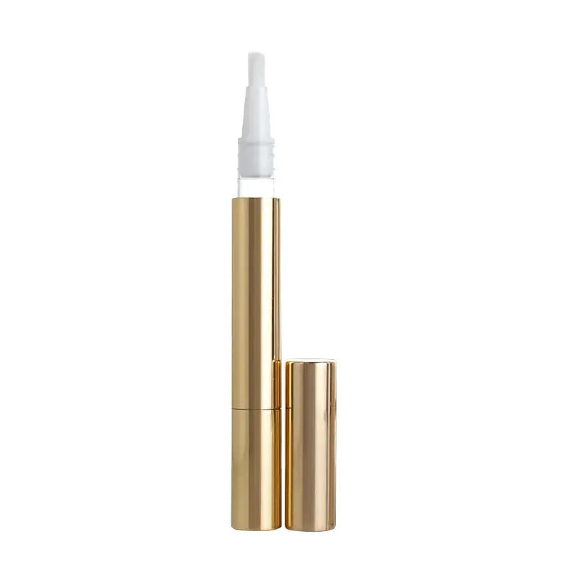 Toothbrush teeth whitening pen in gold aluminium case with whitening gel