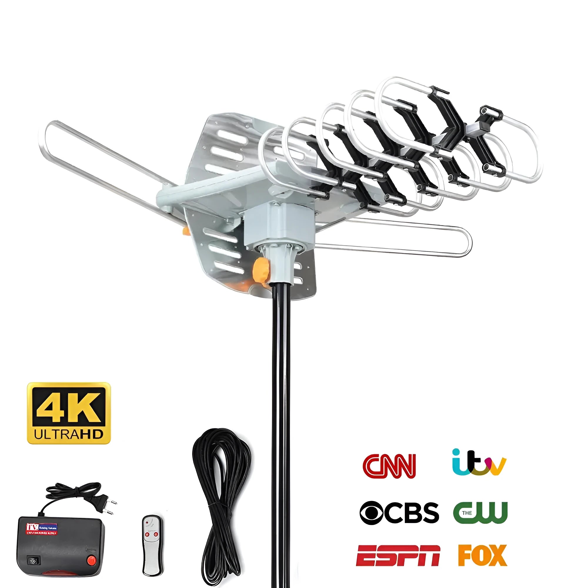 GR-1002 outdoor rotatable digital TV antenna with high gain for terrestrial reception