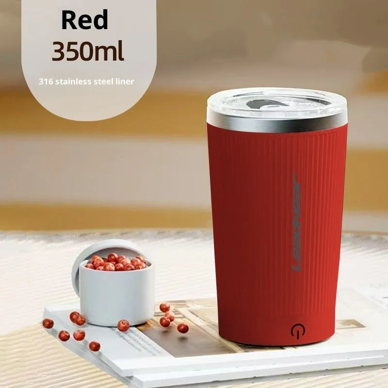 Fully automatic mixing cup 400ml 316 stainless steel electric coffee cup with removable base in beige
