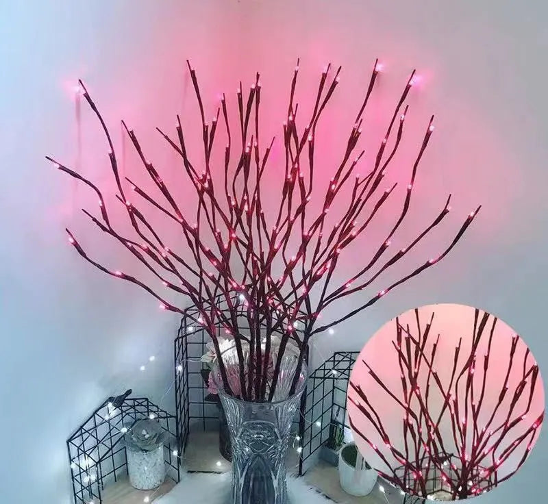LED simulated branch tree light in vase with colourful lighting options