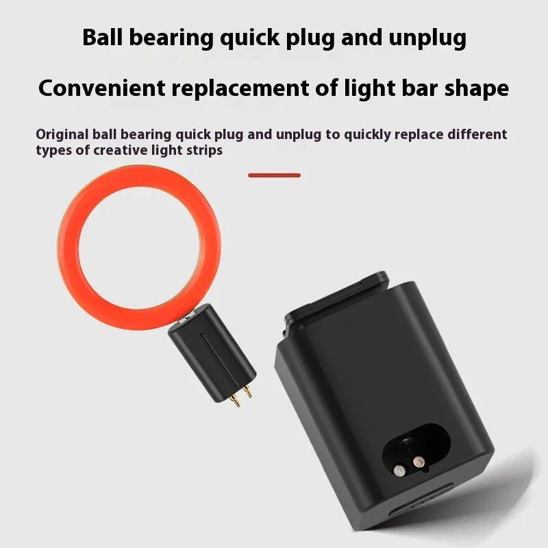 Bicycle running water taillight safety lamp showing multiple colour options for seat tube mounting