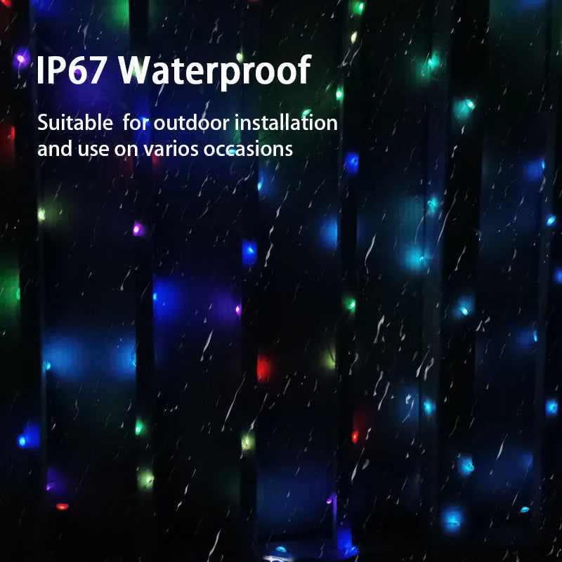 10 metre LED light string with 100 multi-colour bulbs for festival party decorations