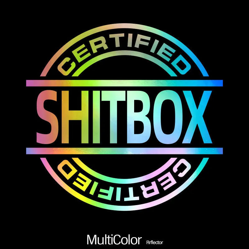 13 by 12 centimetre vinyl car sticker available in ten colour variations including glitter options