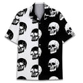 Men's short sleeve Cuban collar summer shirt with digital print pattern in colour C66SA93CLL