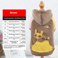 Brown cotton-blend pet sweatshirt for dogs or cats in size medium