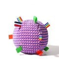 Blue pineapple lattice fabric dog chew toy measuring 17cm in diameter with ball ring shape