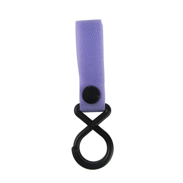 Nylon Velcro luggage hook in multiple colours on white background with OPP packaging