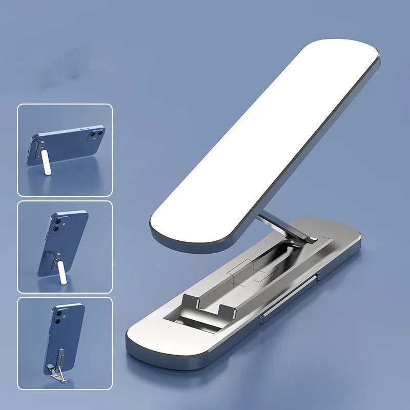 360 rotating foldable aluminium alloy phone holder in silver, 11.5g, 55x14x4.5mm