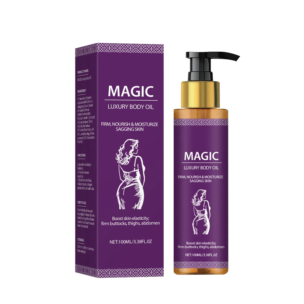 100ml bottle of unscented nursing body treatment oil with jojoba, camellia and sweet almond oils.