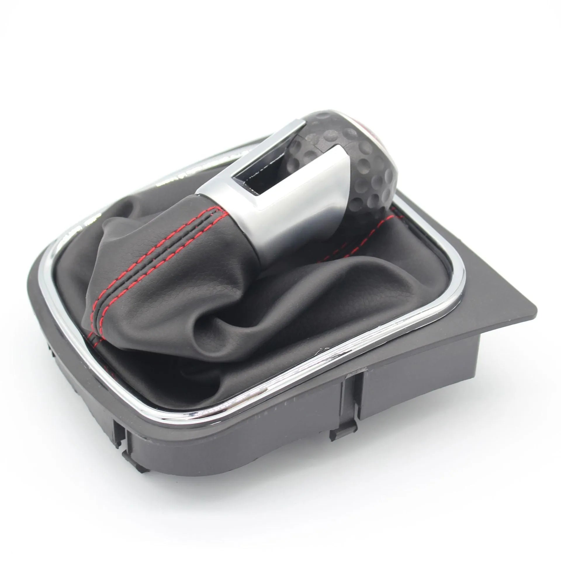 Leather gear lever handball replacement part for Volkswagen Golf 5, 6, and 7 manual transmission.