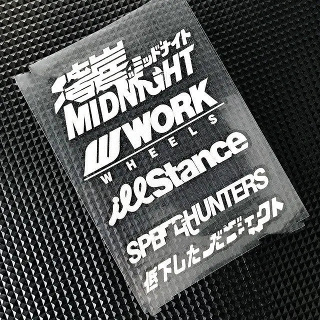 Motorcycle reflective bumper sticker PET plastic decal 16cm by 11cm in multiple colour options