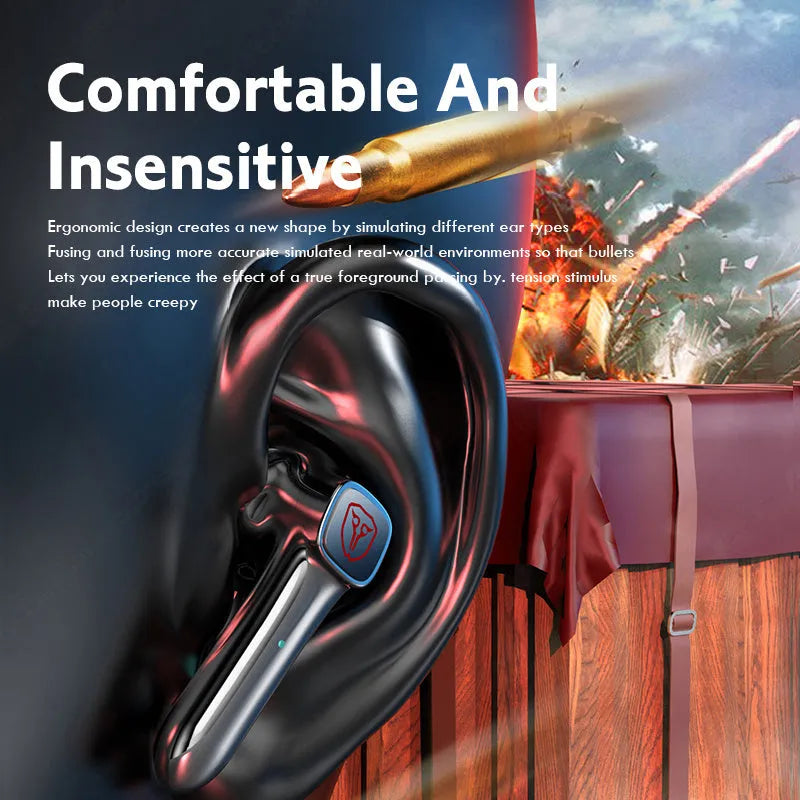 M59 wireless Bluetooth gaming headset in picture colour showing compact over-ear design