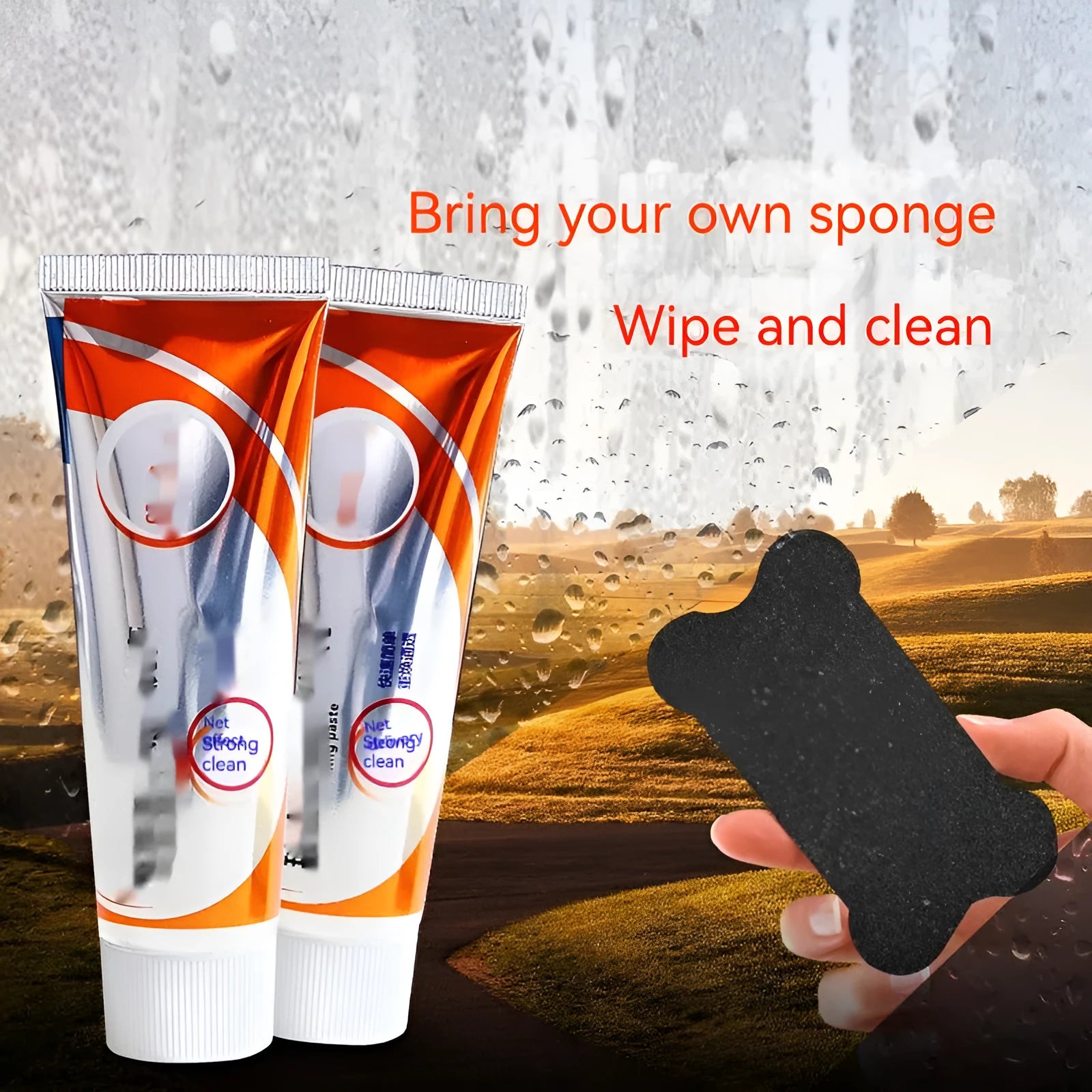 65ml white car windscreen cleaning paste for oil stain removal on automotive glass