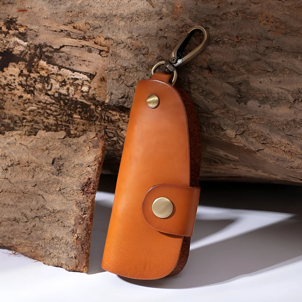 Genuine leather key storage bag for car keys in four colour options
