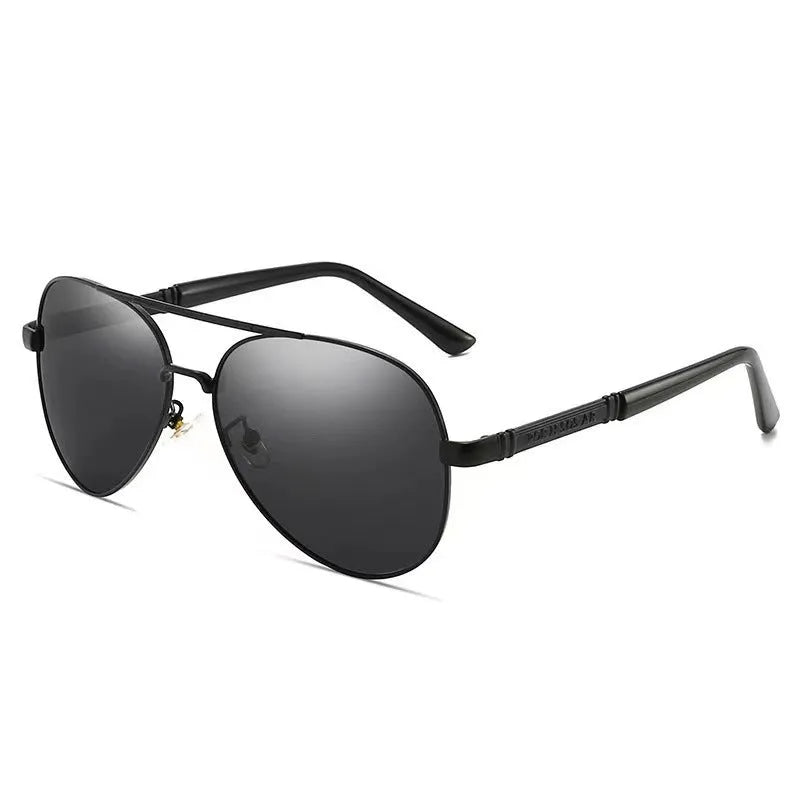 Metal framed polarised sunglasses with dragon and phoenix decorative elements