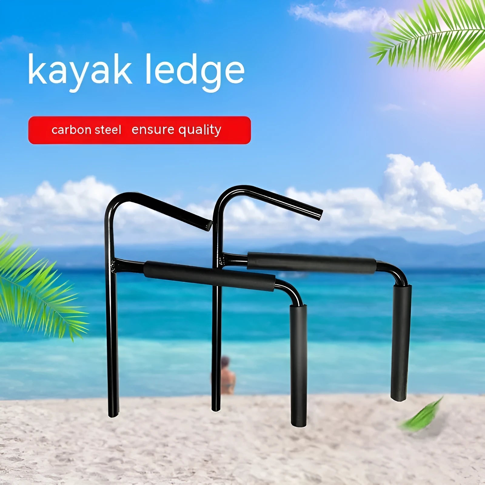 Carbon steel kayak wall hanger rack for ceiling or wall storage of kayaks and surfboards
