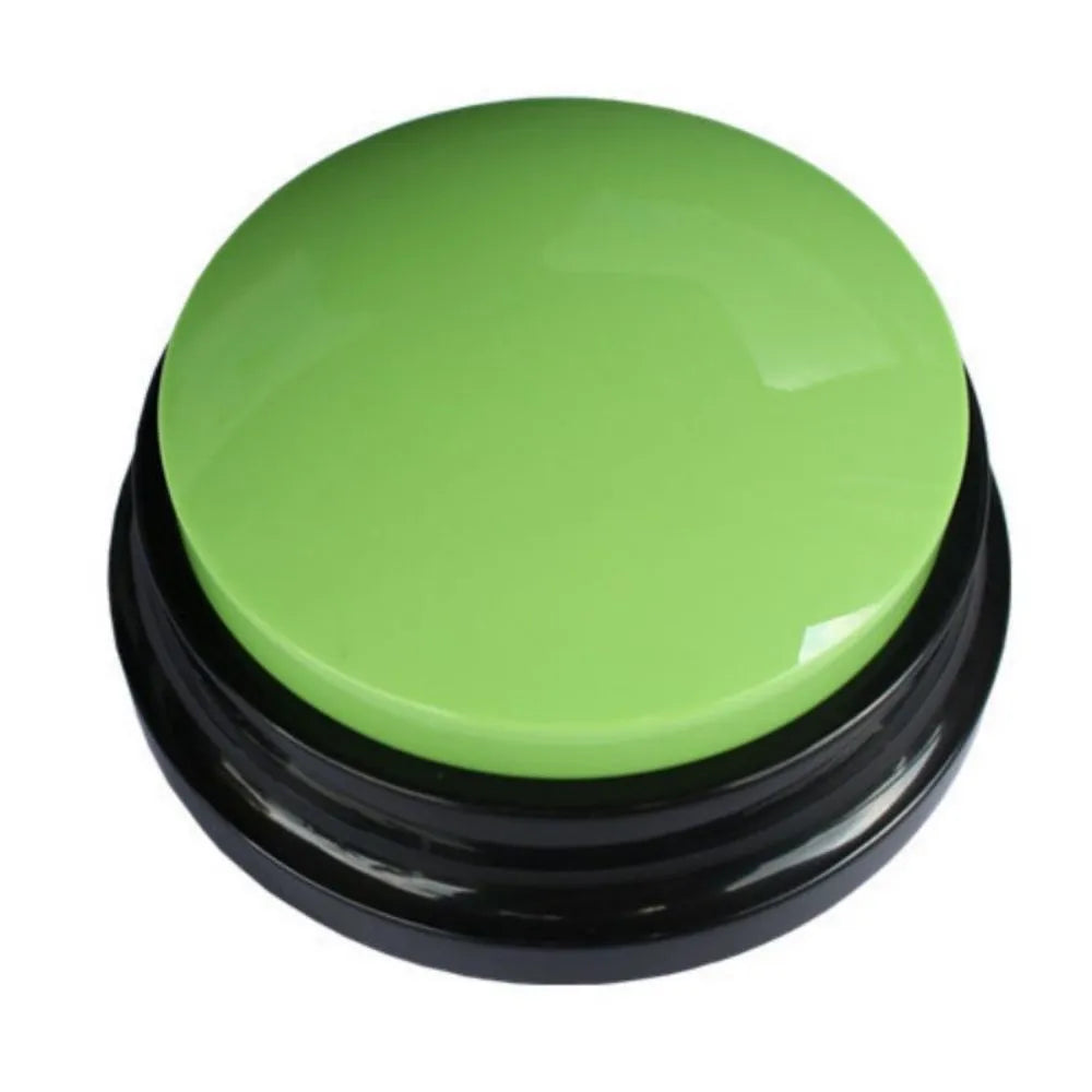 Voice recording button pet training buzzer in multiple colour options with record and playback functions