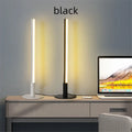 Retro aluminium alloy decorative atmosphere lamp showing black finish with dimensions 14cm diameter by 48.5cm height