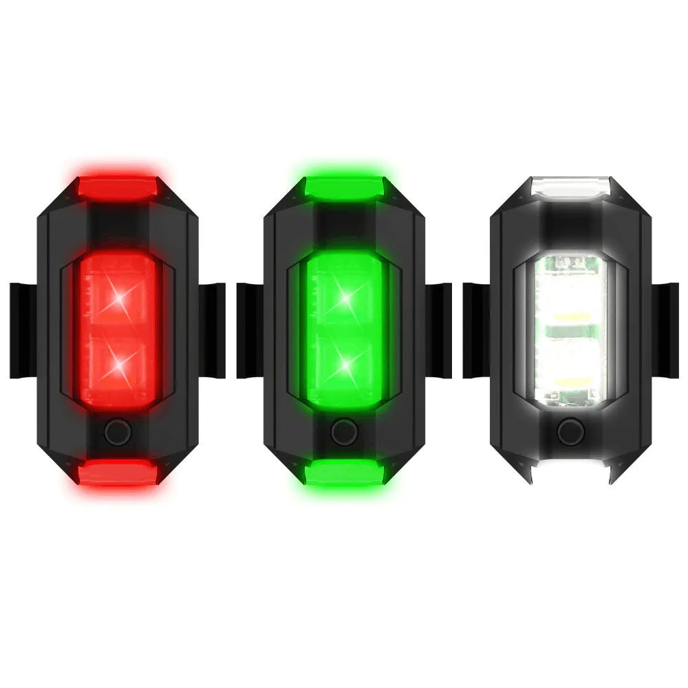 Drone signal strobe light with 7 colour options and universal mounting accessories