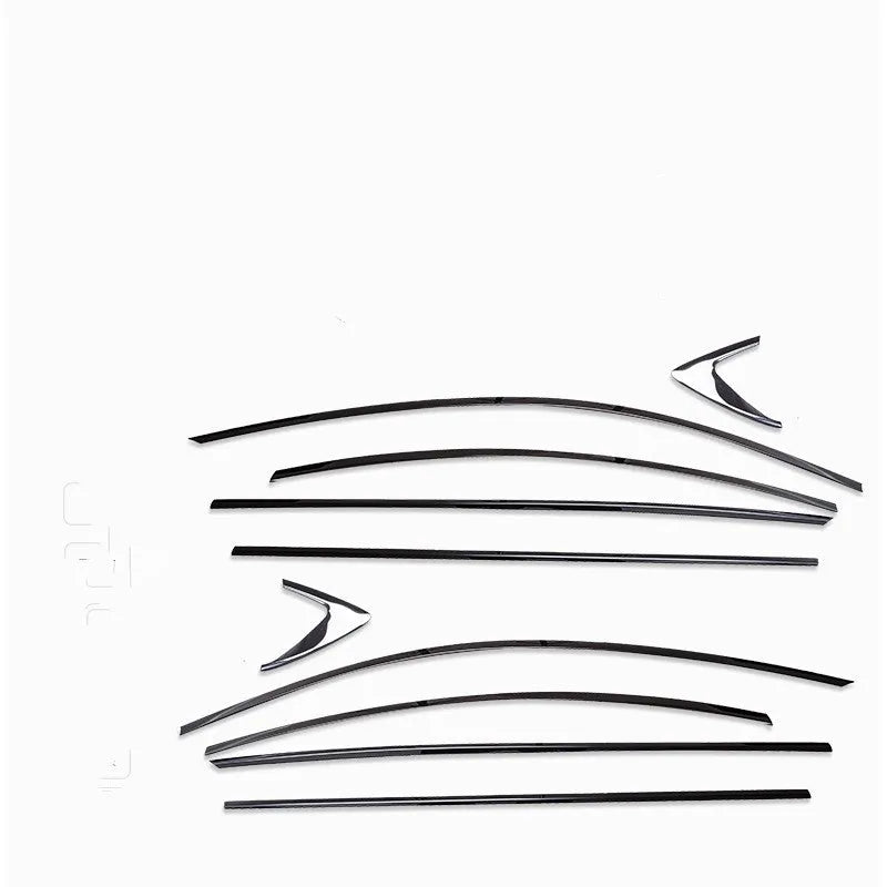 Black titanium stainless steel window trim strip for window moulding applications