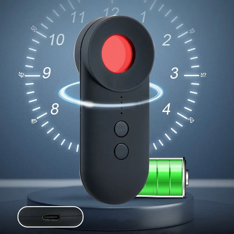 Black GPS and camera detection device for anti-theft surveillance measuring 93.8mm by 38mm