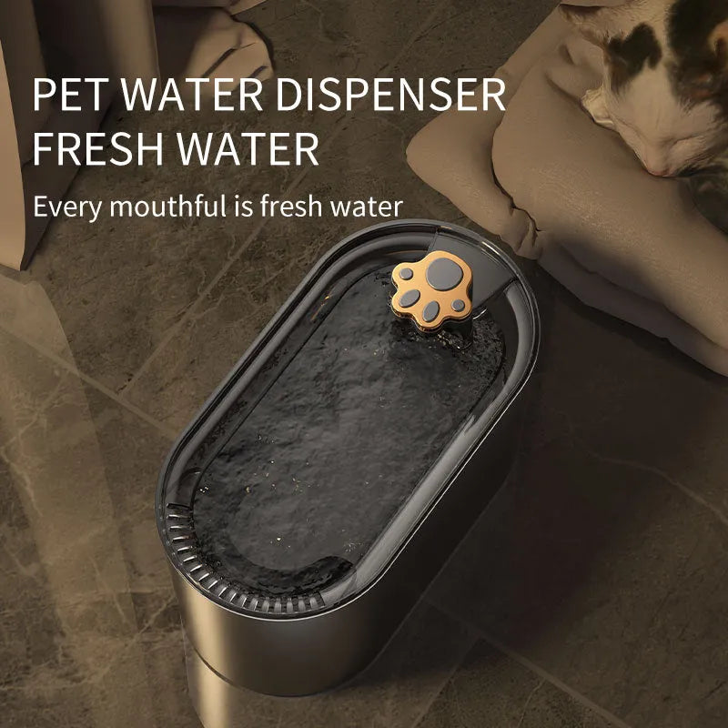 Berlin blue automatic pet water fountain with LED indicator and triple filter system