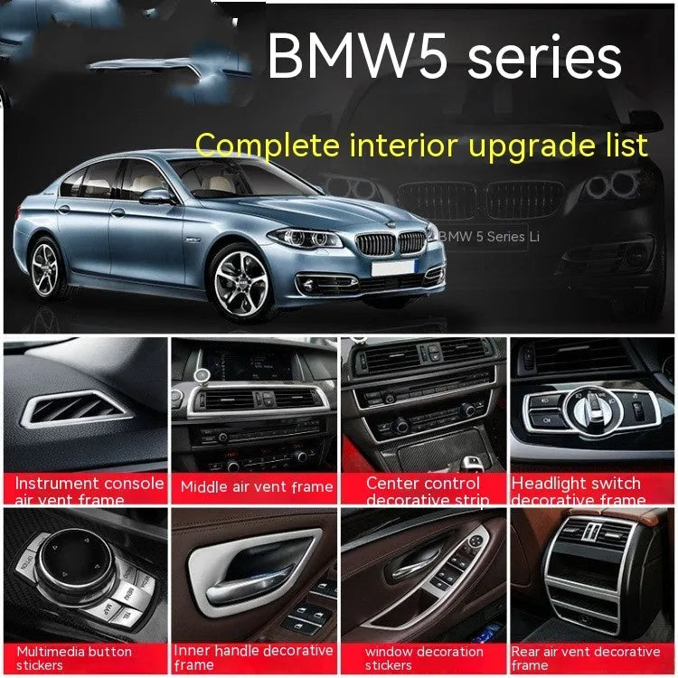 BMW 5 Series F10/F18 interior door handle decorative trim set with stainless steel ABS construction