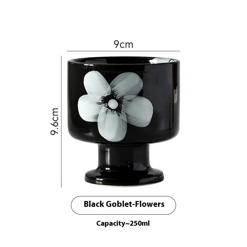 Hand-pinched irregular ceramic mug with solid colour design, approximately 14.5cm tall