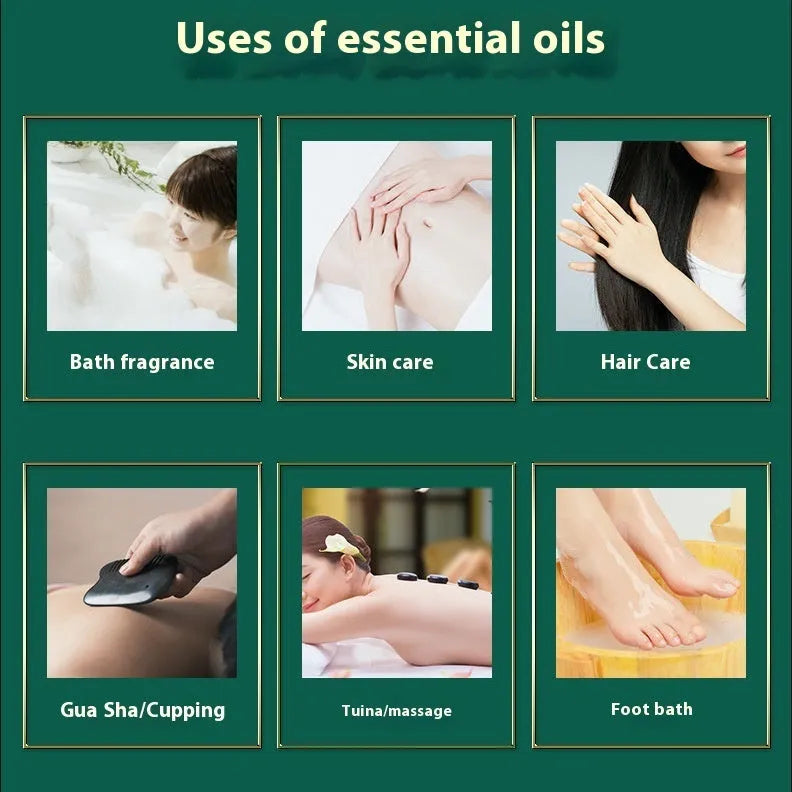 500ml soothing massage oil bottle for whole body meridian scraping universal skin type